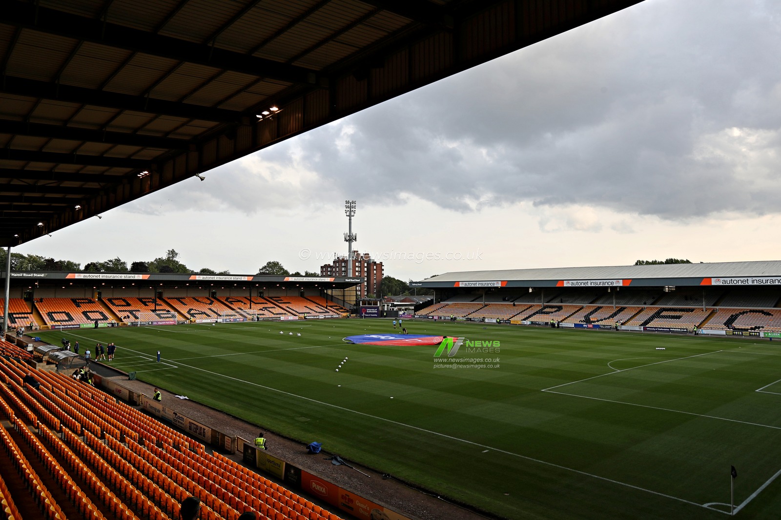 A general view of Vale Park before the Sky Bet League 1 match Port Vale vs Cardiff City at Vale Park, Burslem, United Kingdom, 7th August 2025(Photo by Sam Eaden/News Images)