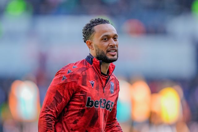 Lewis Baker of Stoke City in the pregame warmup session  during the Sky Bet Championship match Derby County vs Stoke City at Pride Park Stadium, Derby, United Kingdom on 06 April 2026

(Photo by Maynard Manyowa/News Images)