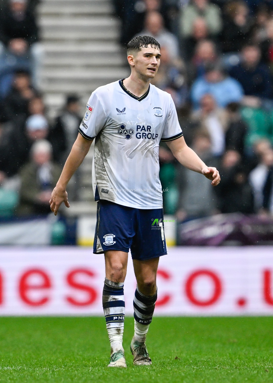 Layton Stewart of Preston North End, during the Sky Bet Championship match Preston North End vs Blackburn Rovers at Deepdale, Preston, United Kingdom, 17th February 2024

(Photo by Cody Froggatt/News Images)