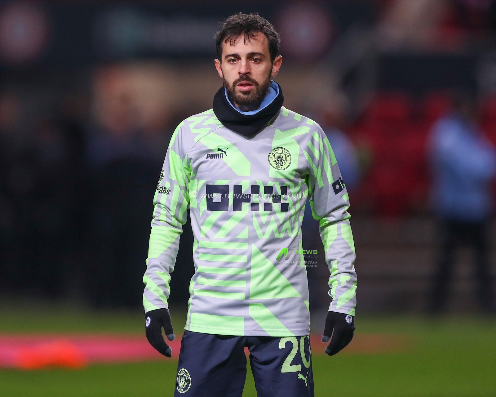 Bernardo Silva #20 of Manchester City during the pre-game warm up ahead of the Emirates FA Cup Fifth Round match Bristol City vs Manchester City at Ashton Gate, Bristol, United Kingdom, 28th February 2023

(Photo by Gareth Evans/News Images)
