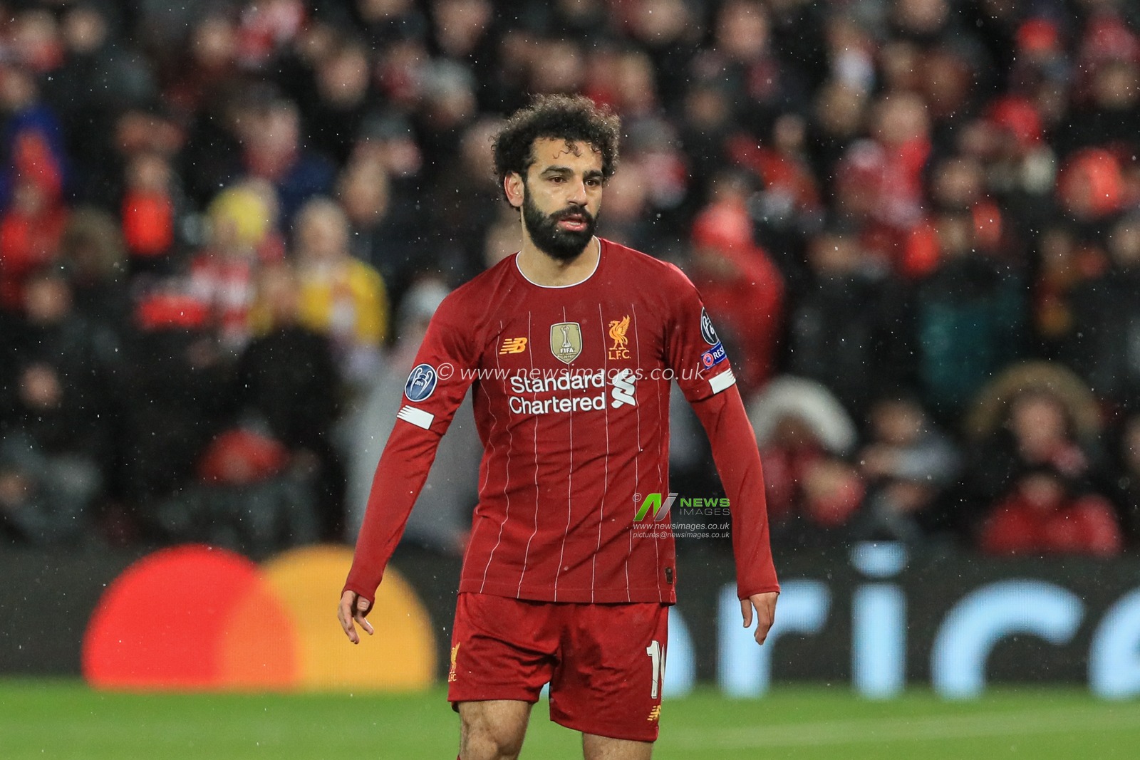 11th March 2020, Anfield, Liverpool, England; UEFA Champions League, Round of 16 Leg 2 of 2, Liverpool v Atletico Madrid : Mohamed Salah (11) of Liverpool during the game