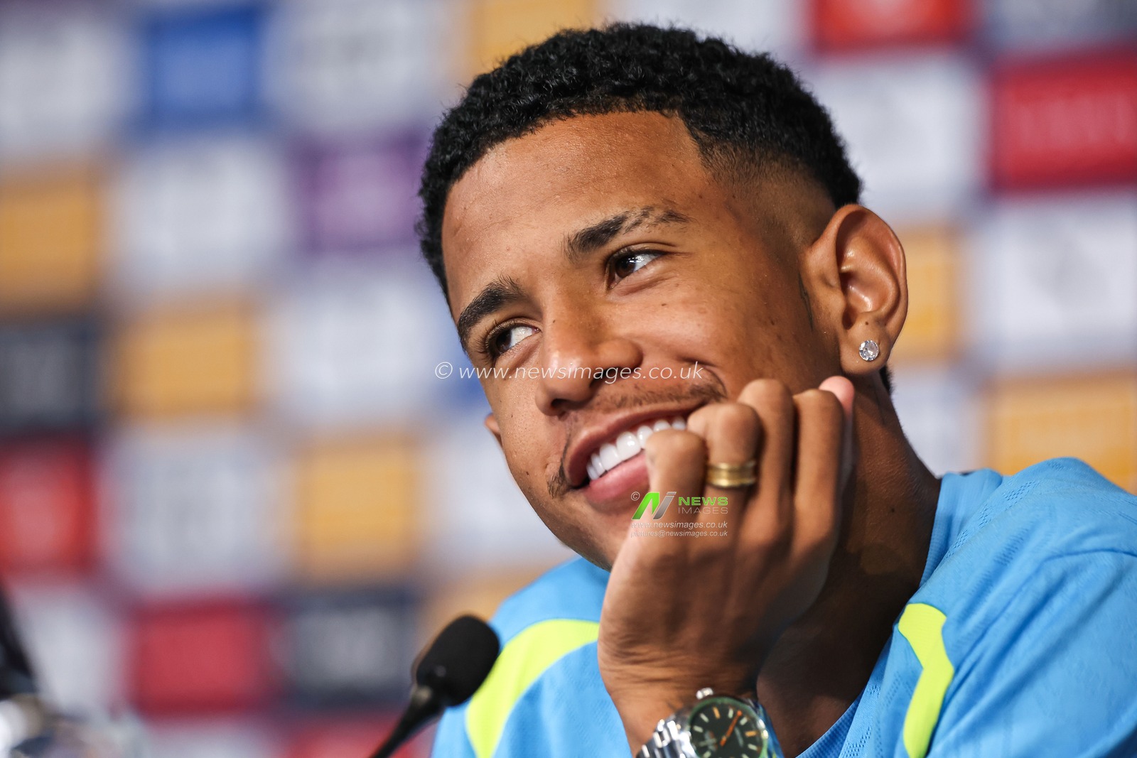 Savinho the new Manchester City signing during a press conference at Etihad Stadium, Manchester, United Kingdom, 4th August 2024

(Photo by Mark Cosgrove/News Images)
