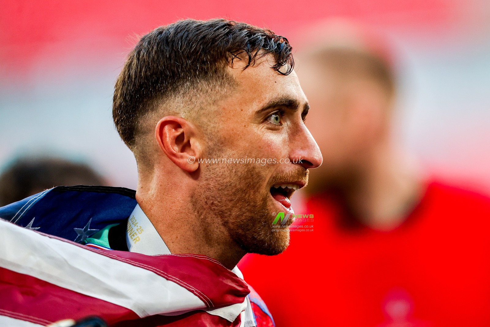 Matt Turner of Crystal Palace celebrates after the teams victory following the Emirates FA Cup Final match Crystal Palace vs Manchester City at Wembley Stadium, London, United Kingdom, 17th May 2025

(Photo by Alfie Cosgrove/News Images)