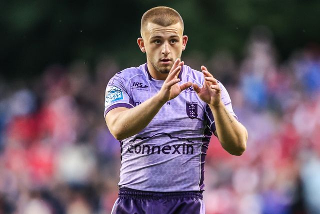 Mikey Lewis of Hull KR during the Betfred Super League round 23 match Leeds Rhinos vs Hull KR at Headingley Stadium, Leeds, United Kingdom, 21st August 2025

(Photo by Alfie Cosgrove/News Images)