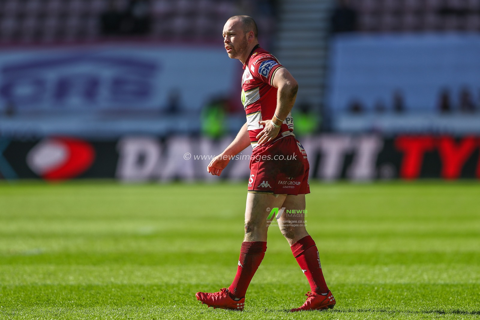 Liam Marshall of Wigan Warriors during the Betfred Super League Round 6 match Wigan Warriors vs Salford Red Devils at The Brick Community Stadium, Wigan, United Kingdom, 30th March 2025

(Photo by Gareth Evans/News Images)