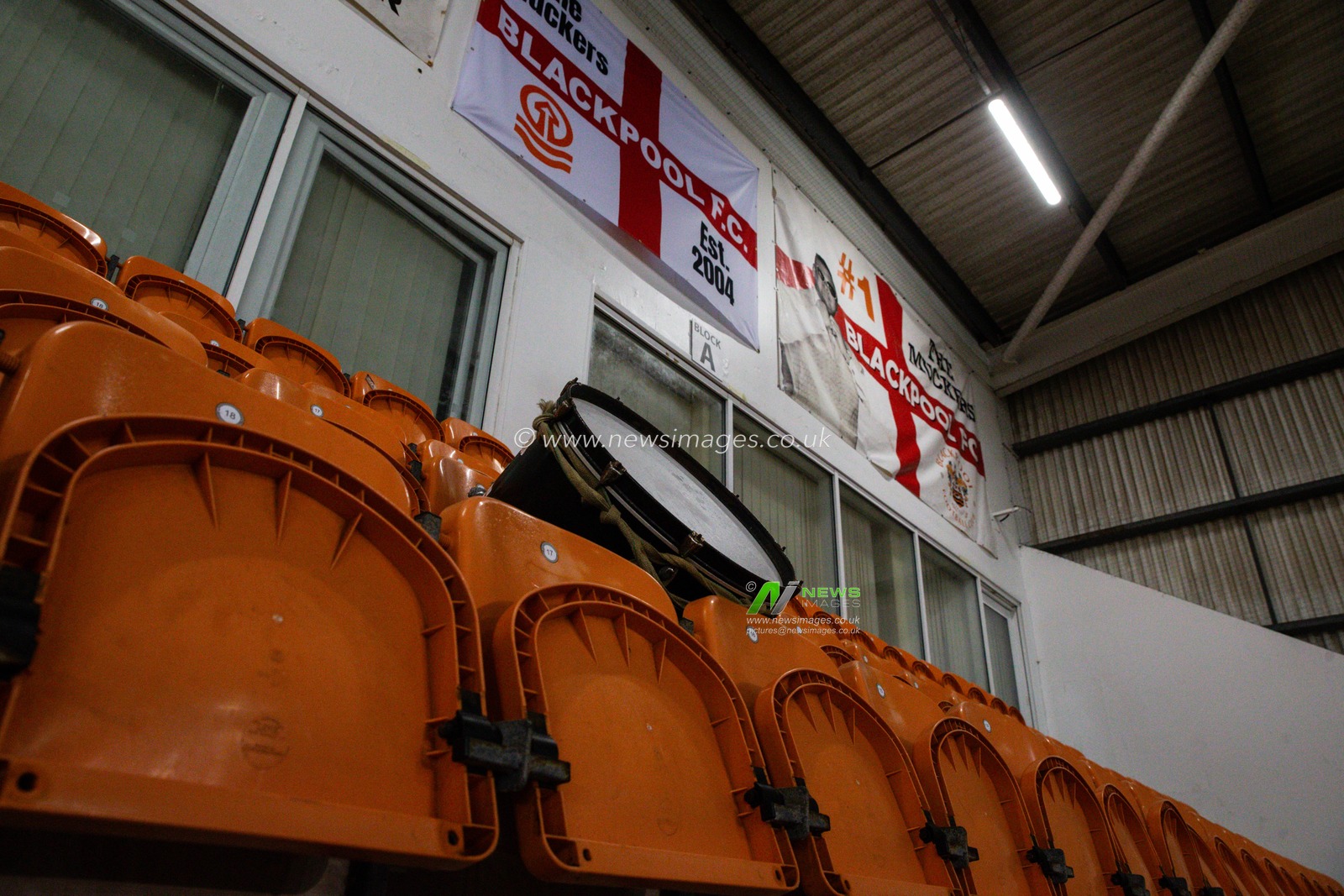 A general view inside of Bloomfield Road, home of Blackpool ahead of the Sky Bet League 1 match Blackpool vs Wigan Athletic at Bloomfield Road, Blackpool, United Kingdom, 28th October 2024

(Photo by Gareth Evans/News Images)