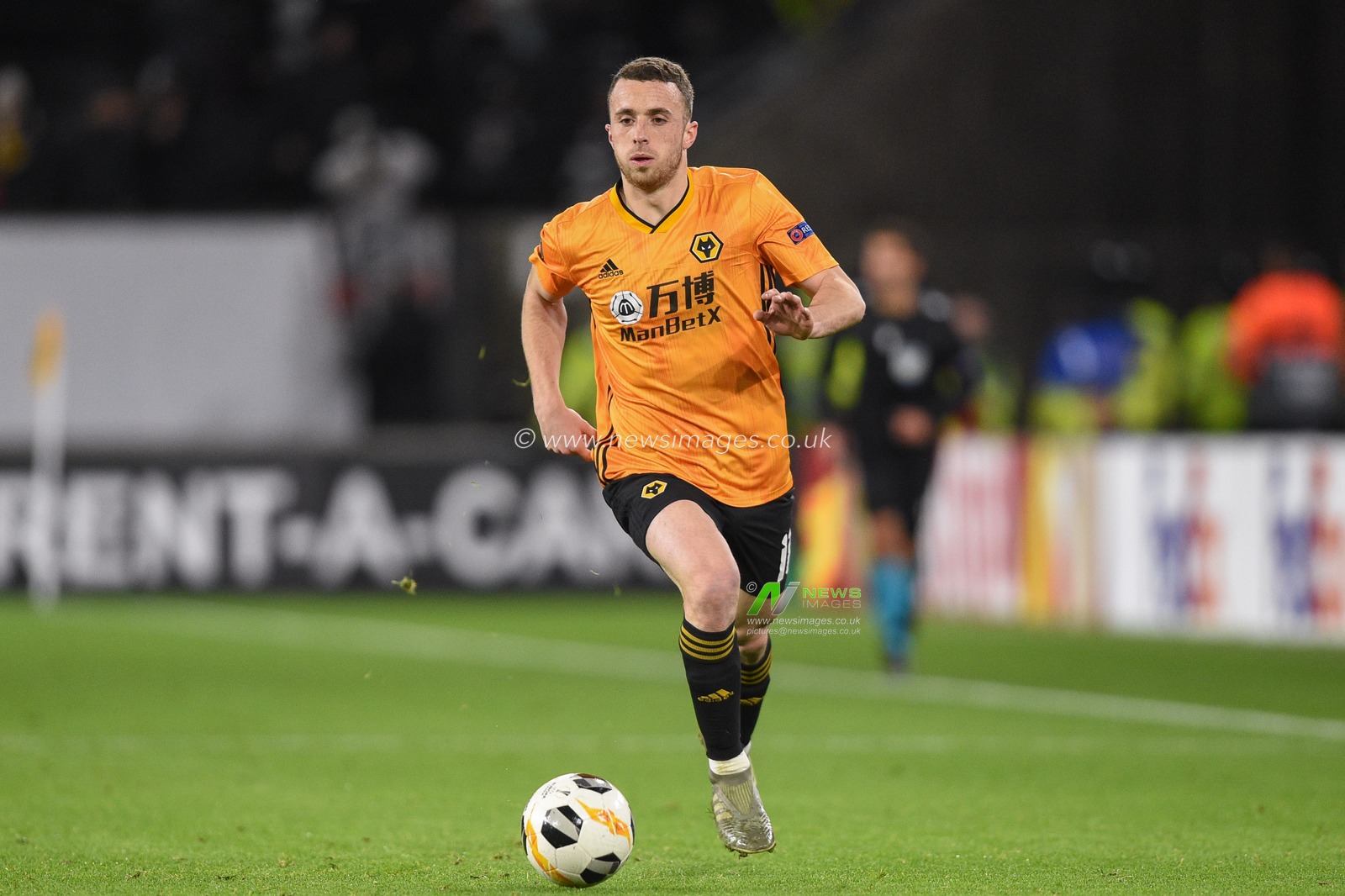 12th December 2019, Molineux, Wolverhampton, England; UEFA Europa League, Wolverhampton Wanderers v Besiktas : Diogo Jota (18) of Wolverhampton Wanderers in action during the game

Credit: Richard Long/News Images