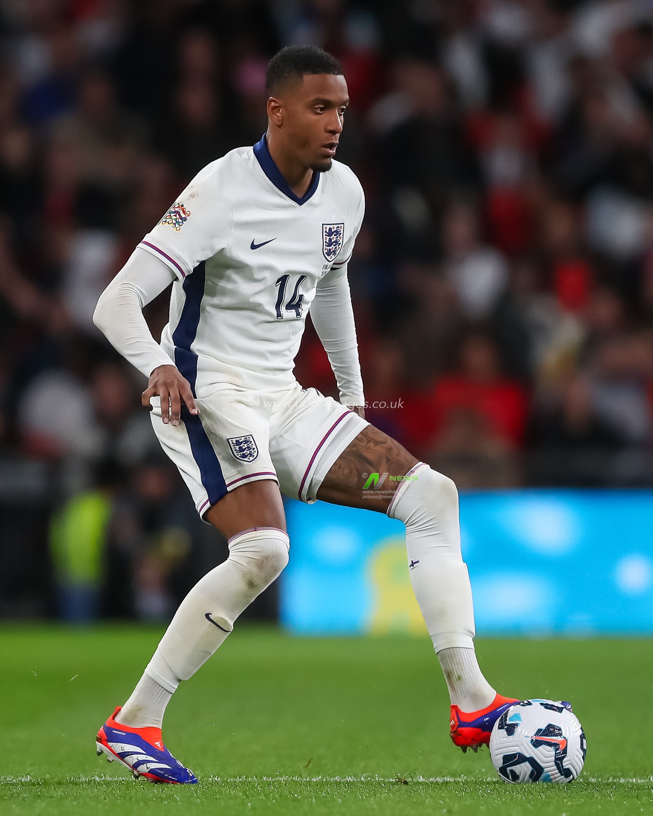Ezri Konsa of England in action during the UEFA Nations League - League B - Group 2 England v Finland at Wembley Stadium, London, United Kingdom, 10th September 2024

(Photo by Gareth Evans/News Images)