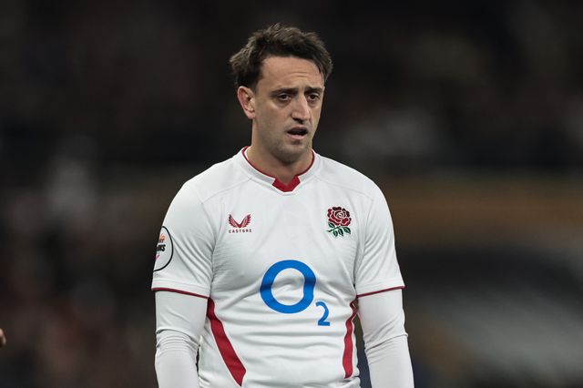 Alex Mitchell of England during the Quilter Nations Series 2025 match England vs Fiji at Allianz Stadium, Twickenham, United Kingdom, 8th November 2025

(Photo by Mark Cosgrove/News Images)

*** GER AUT SUI OUT ***