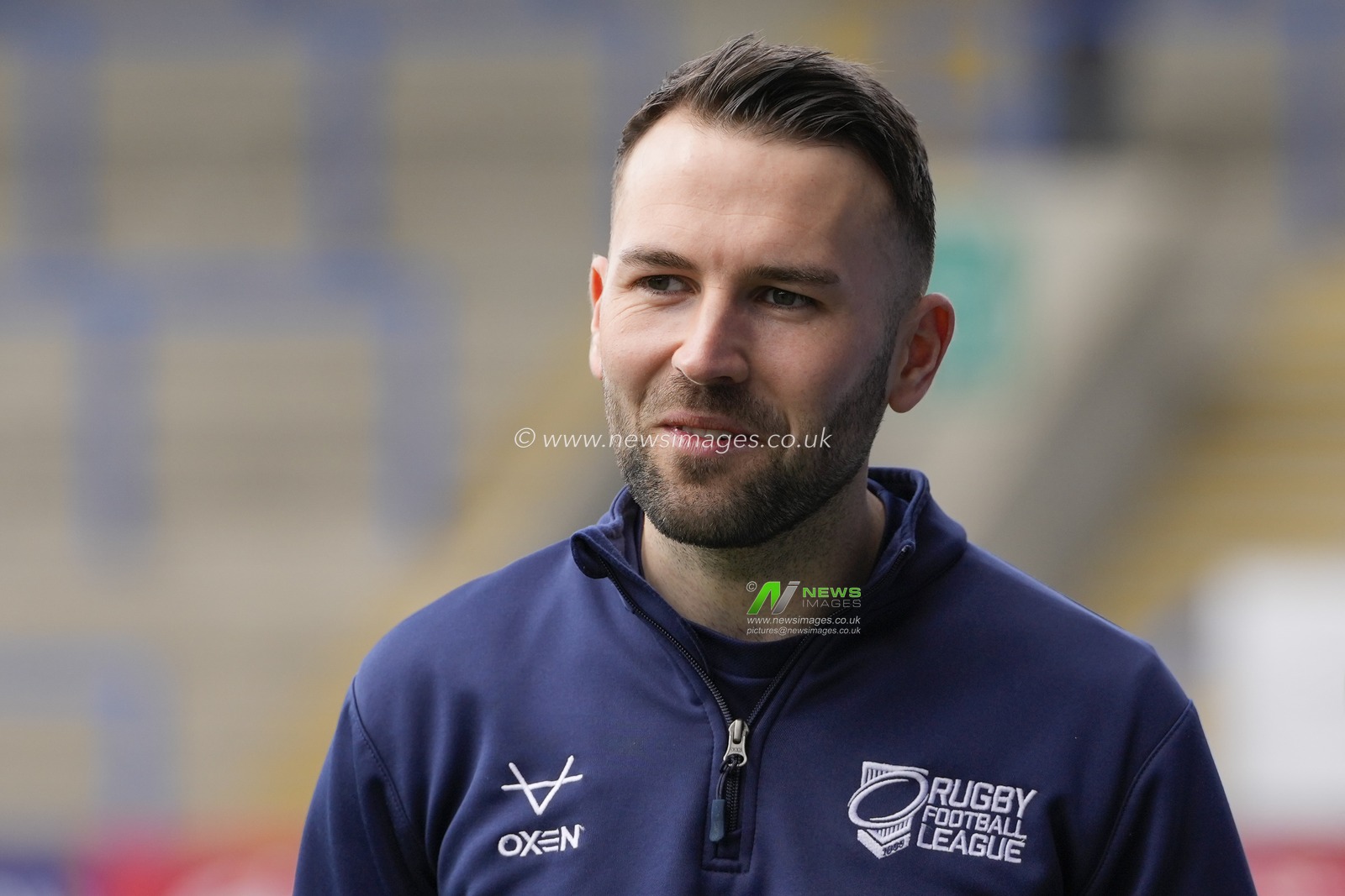 Referee Mr Liam Moore inspects the pitch before the Betfred Super League Round 7 match Warrington Wolves vs Hull FC at Halliwell Jones Stadium, Warrington, United Kingdom, 1st April 2023

(Photo by Steve Flynn/News Images)
