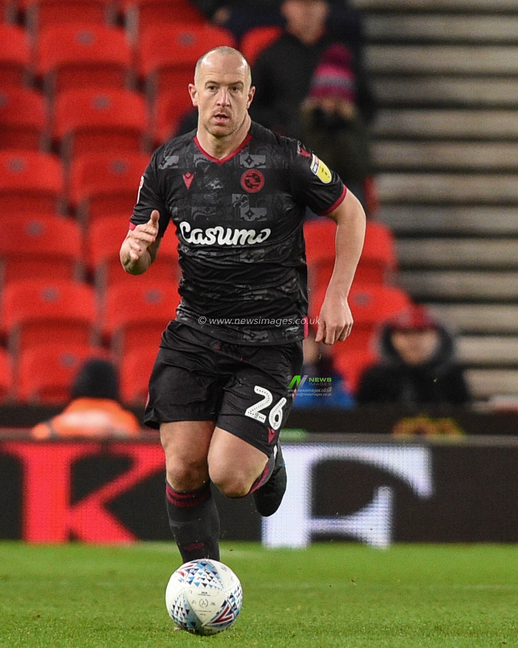 14th December 2019, Bet365 Stadium, Stoke-on-Trent, England; Sky Bet Championship, Stoke City v Reading : Charlie Adam (26) of Reading in action during the game

Credit: Richard Long/News Images