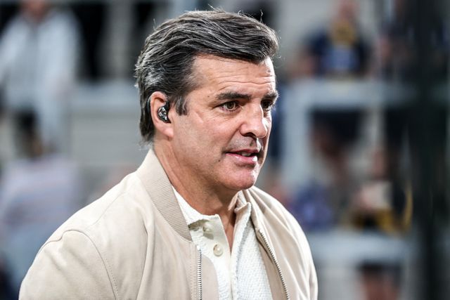 Sky Sports Rugby League presenter Brian Carney during the Betfred Super League round 10 match Leeds Rhinos vs Wakefield Trinity at AMT Headingley Stadium, Leeds, United Kingdom on 01 May 2026

(Photo by Alfie Cosgrove/News Images)
