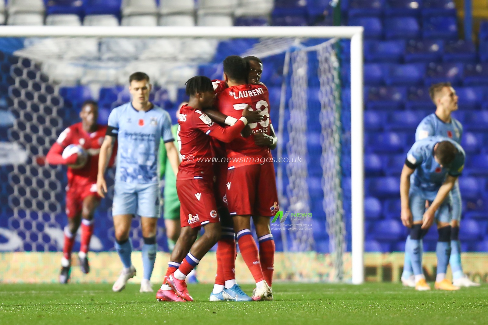 CELEBRATION Lucas Joao (18) of Reading celebrates his goal