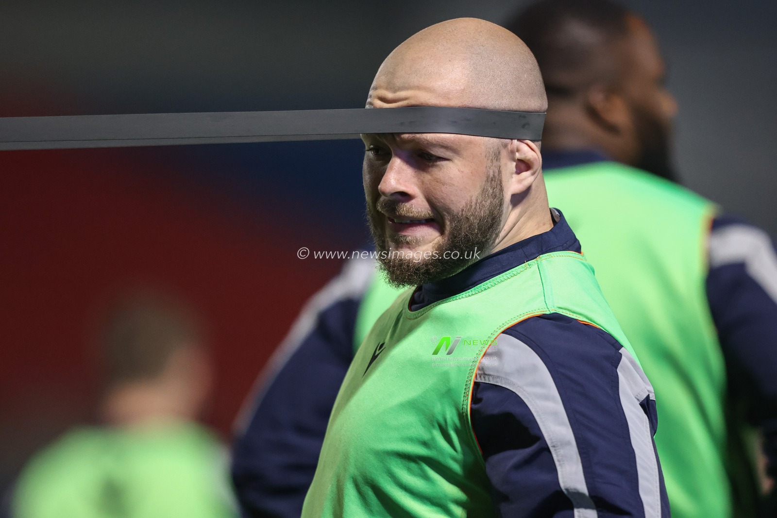 Ethan Caine of Sale Sharks during pre-game warm up during the Gallagher Premiership match Sale Sharks vs Newcastle Falcons at Salford Community Stadium, Eccles, United Kingdom, 11th October 2024

(Photo by Alfie Cosgrove/News Images)
