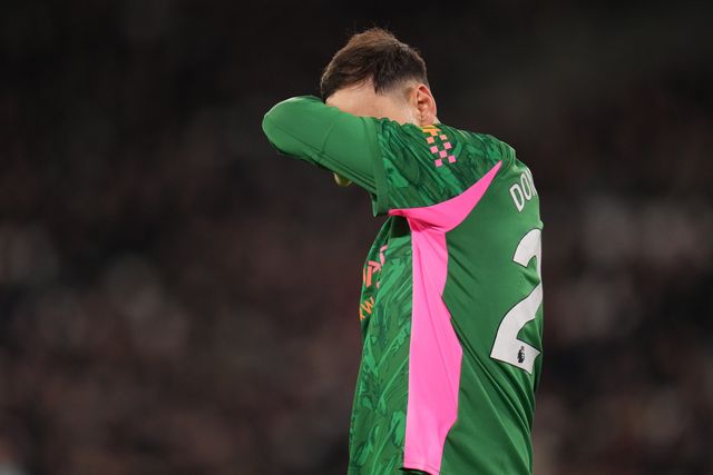 Manchester City goalkeeper Gianluigi Donnarumma after West Ham equaliser during the Premier League match West Ham United vs Manchester City at London Stadium, London, United Kingdom on 14 March 2026

(Photo by Harvey Murphy/News Images)