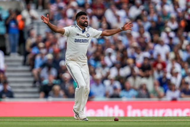 Akash Deep of India reacts during the 5th Rothesay Test Match day 4 England vs India at The Kia Oval, London, United Kingdom, 3rd August 2025

(Photo by Izzy Poles/News Images)