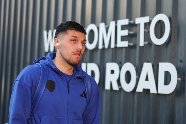 Joel Piroe of Leeds United arrives during the Premier League match Leeds United vs Brentford at Elland Road, Leeds, United Kingdom on 21 March 2026

(Photo by Mark Cosgrove/News Images)
