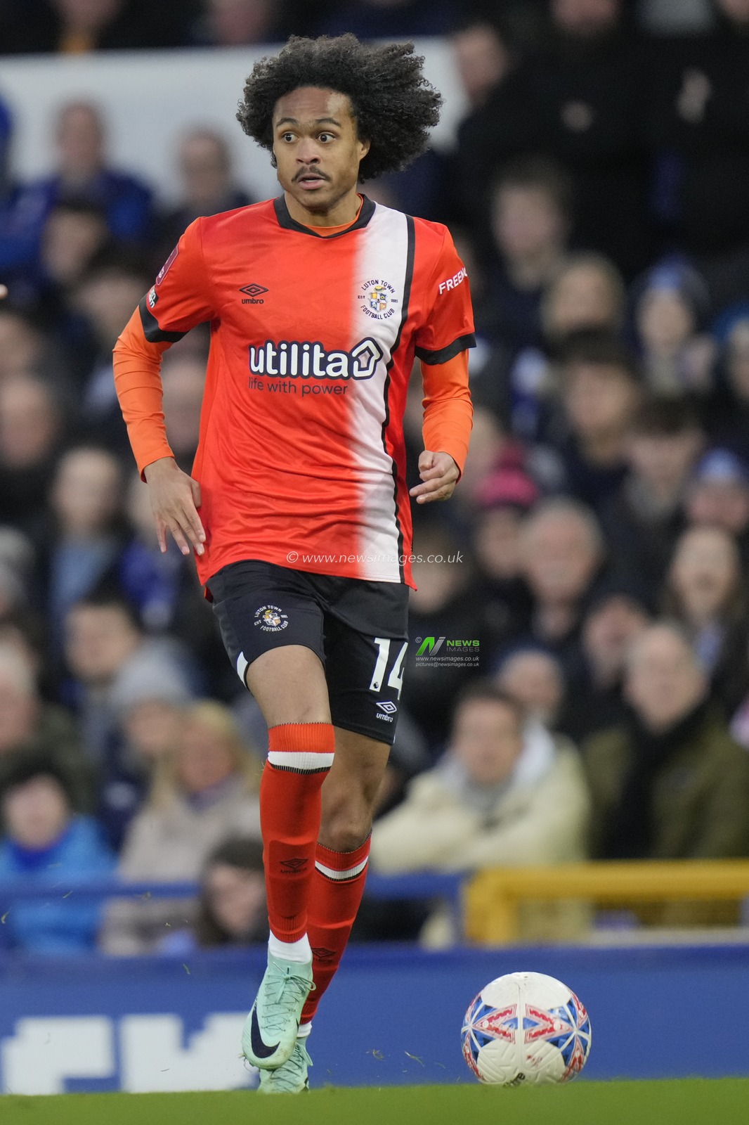 Tahith Chong of Luton Town during the Emirates FA Cup Fourth Round match Everton vs Luton Town at Goodison Park, Liverpool, United Kingdom, 27th January 2024

(Photo by Steve Flynn/News Images)