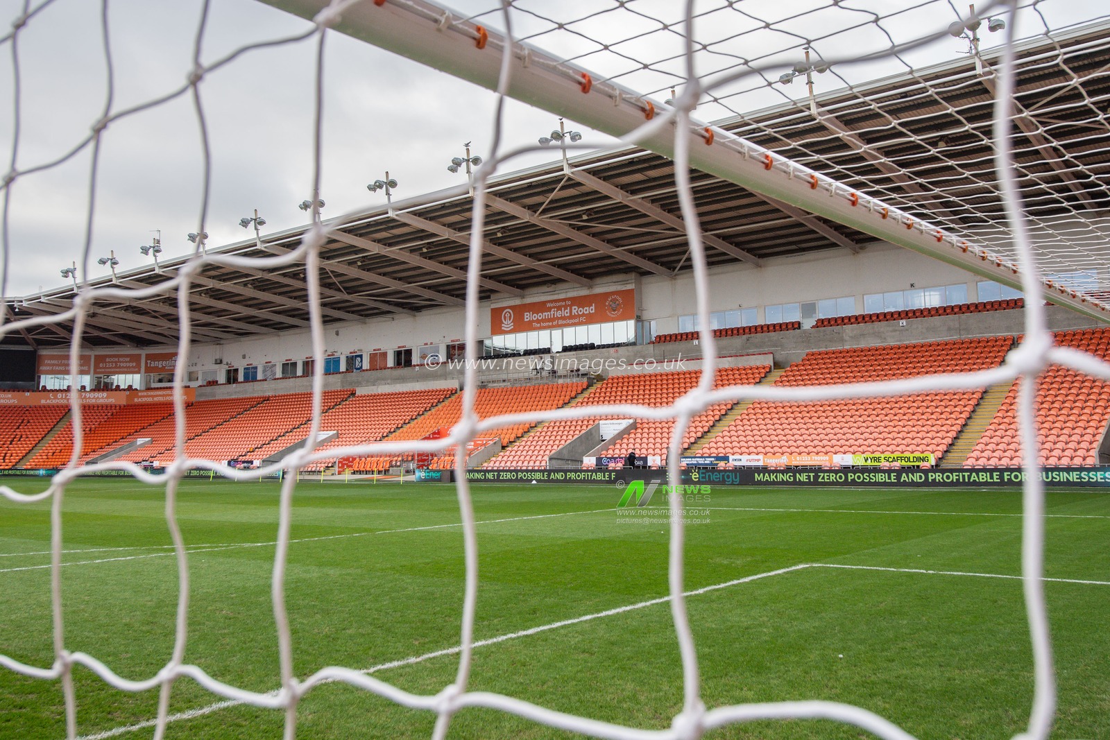 A general view of Bloomfield Road, Home of Blackpool during the Sky Bet League 1 match Blackpool vs Exeter City at Bloomfield Road, Blackpool, United Kingdom, 13th January 2024

(Photo by Craig Thomas/News Images)