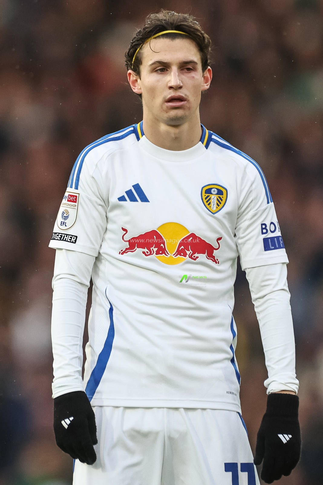 Brenden Aaronson of Leeds United during the Sky Bet Championship match Leeds United vs Blackburn Rovers at Elland Road, Leeds, United Kingdom, 1st January 2025

(Photo by Mark Cosgrove/News Images)