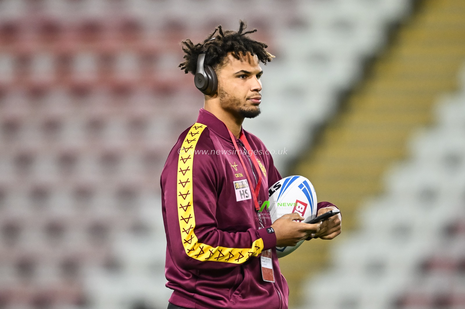Hugo Salabio of Huddersfield Giants arrives ahead of the Betfred Super League Round 1 match Leigh Leopards vs Huddersfield Giants at Leigh Sports Village, Leigh, United Kingdom, 16th February 2024

(Photo by Craig Thomas/News Images)