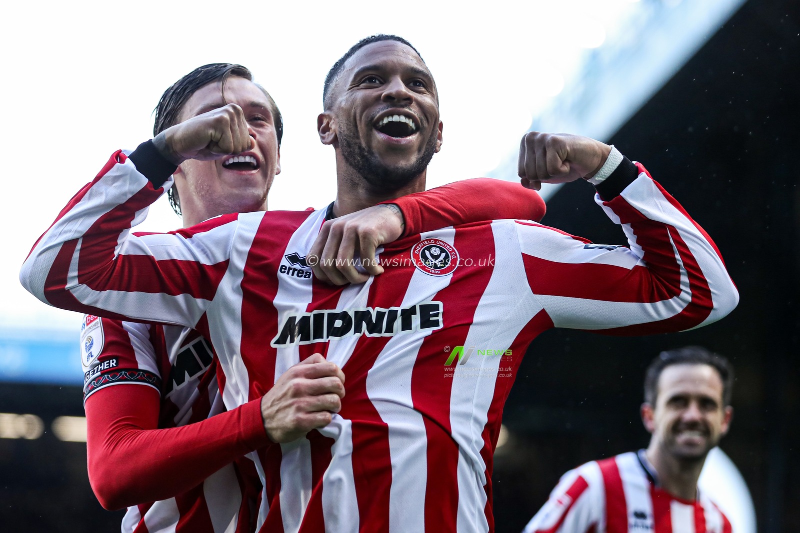 Tyrese Campbell of Sheffield United celebrates after scoring to make it 0-2 during the Sky Bet Championship match Sheffield Wednesday vs Sheffield United at Hillsborough, Sheffield, United Kingdom, 23rd November 2025

(Photo by Jorge Horsted/News Images)

*** GER AUT SUI OUT ***
