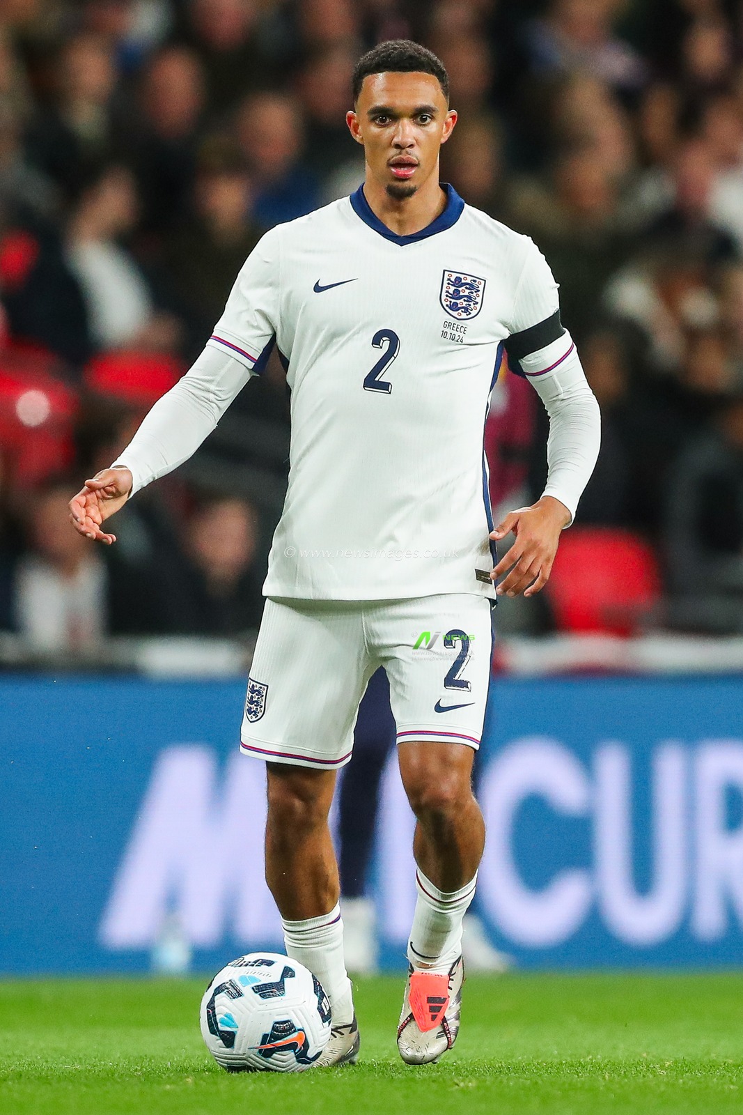 Trent Alexander-Arnold of England runs with the ball during the UEFA Nations League - League B - Group B2 - match England vs Greece at Wembley Stadium, London, United Kingdom, 10th October 2024

(Photo by Gareth Evans/News Images)