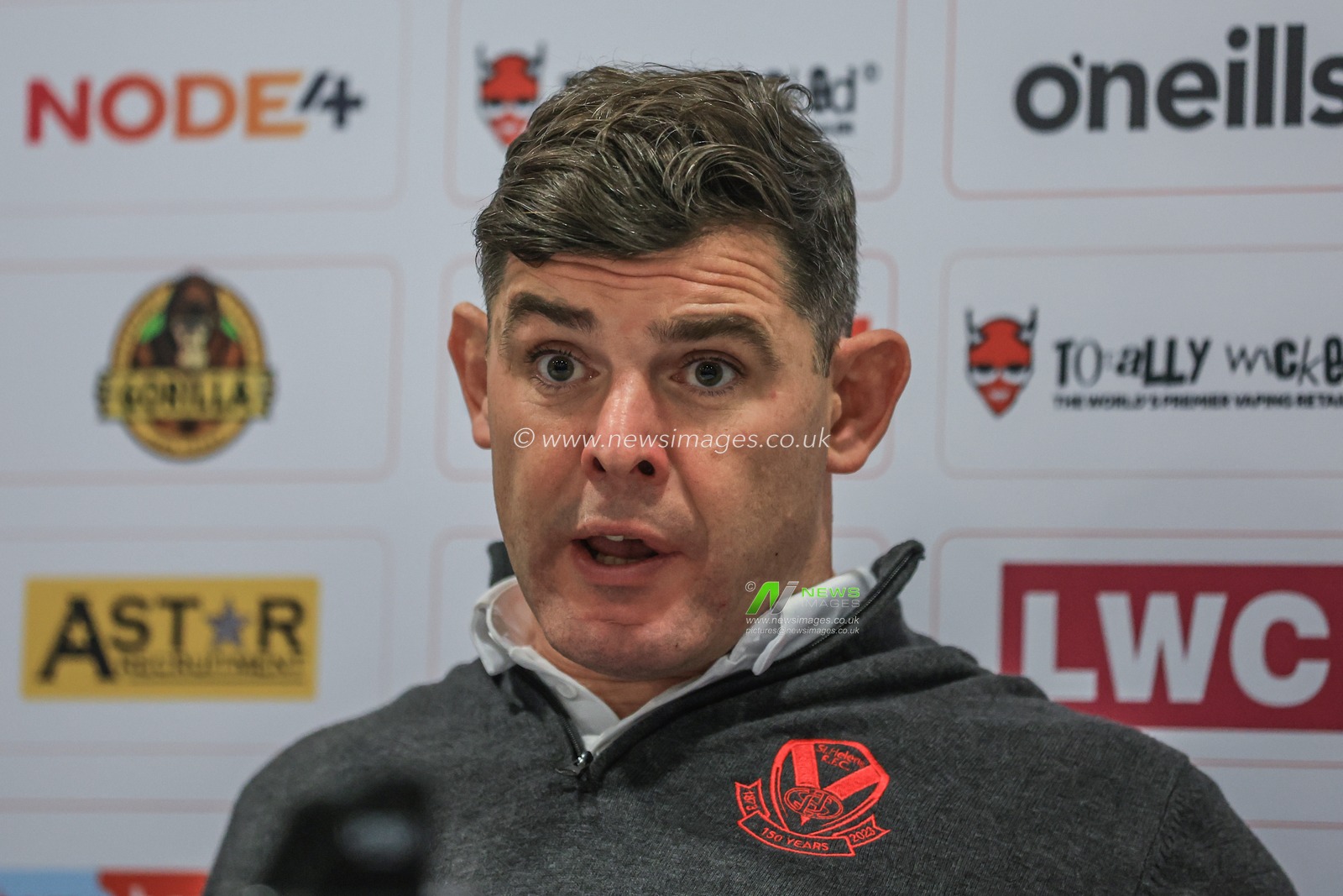 Paul Wellens Head Coach of St Helens speaks in the post match press conference during the Betfred Super League Round 7 match St Helens vs Wakefield Trinity at Totally Wicked Stadium, St Helens, United Kingdom, 31st March 2023

(Photo by Mark Cosgrove/News Images)