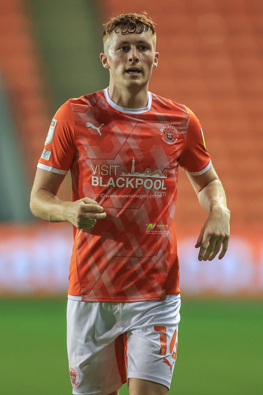 Sonny Carey #16 of Blackpool during the game\