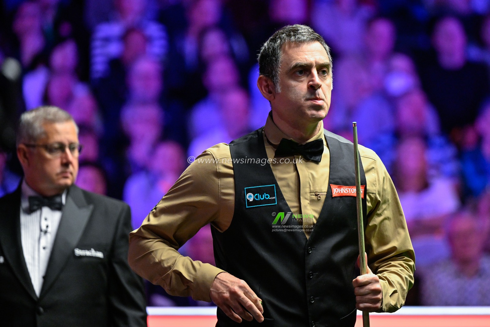 Ronnie O'Sullivan reacts, during the Johnstoneâ€™s Paint Tour Championships at Manchester Central, Manchester, United Kingdom, 5th April 2024

(Photo by Cody Froggatt/News Images)