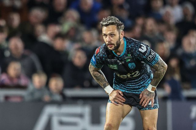 Jake Trueman of Wakefield Trinity during the Betfred Challenge Cup Quarter Final match Wakefield Trinity vs Leigh Leopards at DIY Kitchens Stadium, Wakefield, United Kingdom, 4th April 2025

(Photo by Alfie Cosgrove/News Images)