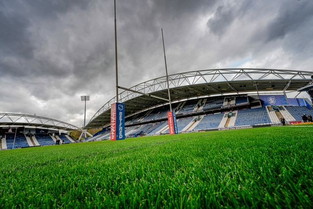 A general view of the pitch and stands during the Betfred Super League round 7 match Huddersfield Giants vs York Knights at Accu Stadium, Huddersfield, United Kingdom on 04 April 2026

(Photo by Maynard Manyowa/News Images)