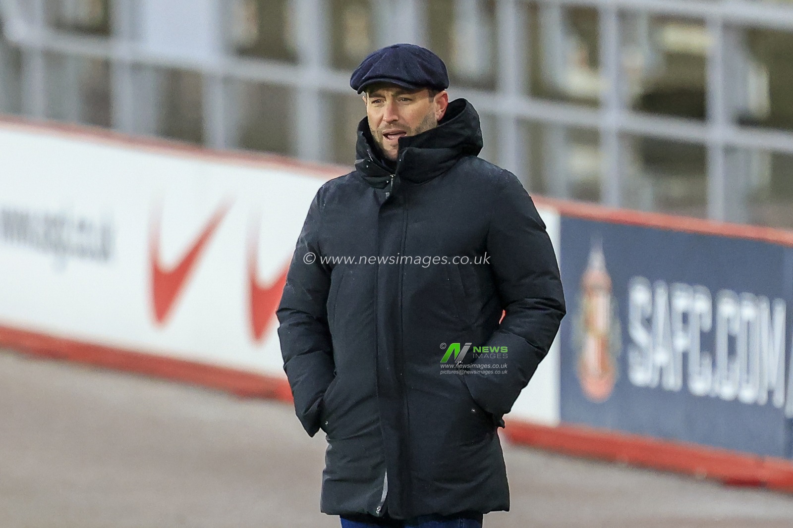 Lee Johnson, Manager of Sunderland, during the game