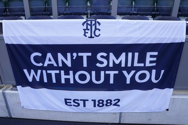 Can’t smile without you banner ahead of the Carabao Cup round 2 match Tottenham Hotspur vs Charlton Athletic at Tottenham Hotspur Stadium, London, United Kingdom on 26 August 2026

(Photo by Harvey Murphy/News Images)