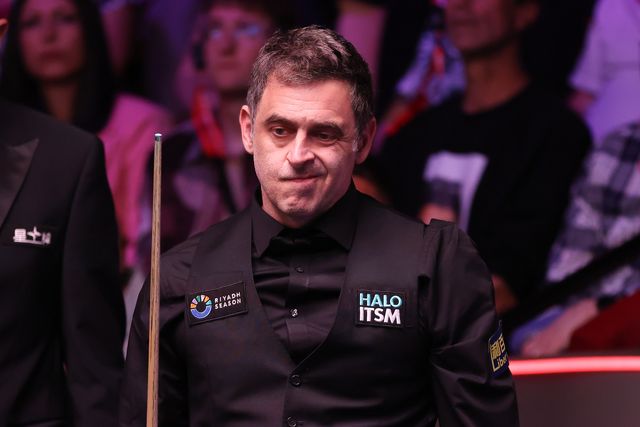 Ronnie O'Sullivan of England during the game against Pang Junxu of China on day ten of the 2025 Halo World Snooker Championship at Crucible Theatre, Sheffield, United Kingdom, 28th April 2025

(Photo by Alex Roebuck/News Images)