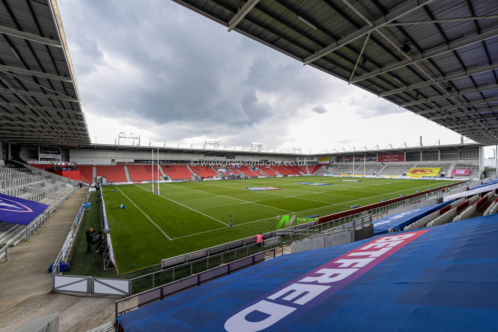 A general view of the Totally Wicked Stadium, the home of St Helens