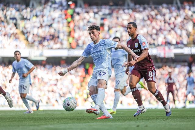 Phil Foden of Manchester City scores but its ruled offside via VAR during the Premier League match Manchester City vs Aston Villa at Etihad Stadium, Manchester, United Kingdom on 24 May 2026

(Photo by Mark Cosgrove/News Images)