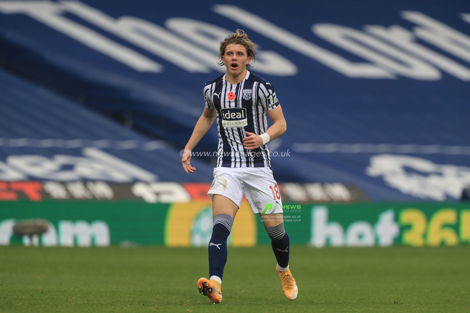 Conor Gallagher #18 of West Bromwich Albion during the game