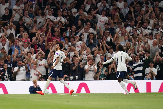 Dominic Solanke of Tottenham Hotspur celebrates goal to make it 2-0 during the Carabao Cup round 2 match Tottenham Hotspur vs Charlton Athletic at Tottenham Hotspur Stadium, London, United Kingdom on 26 August 2026

(Photo by Harvey Murphy/News Images)