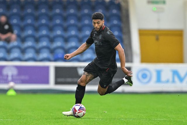 Josh Laurent of Stoke City in action during the Pre-season friendly match Chester vs Stoke City at Deva Stadium, Chester, United Kingdom, 11th July 2024

(Photo by Cody Froggatt/News Images)
