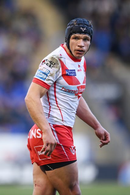 Leon Cowen of St. Helens looks on during the Betfred Super League play-off Eliminator 2 Warrington Wolves v St Helens at Halliwell Jones Stadium, Warrington, United Kingdom, 28th September 2024

(Photo by Ben Roberts/News Images)