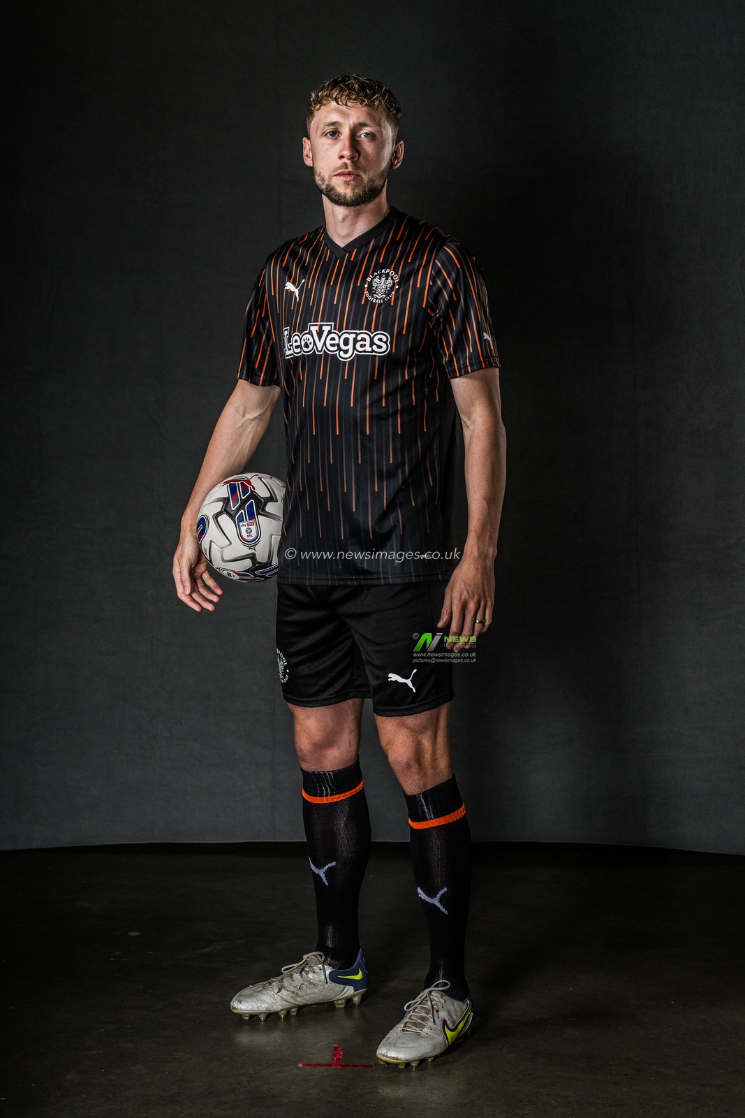 Blackpool Away kit Photoshoot at Bloomfield Road, Blackpool, United Kingdom, 18th July 2023

(Photo by Craig Thomas/News Images)
