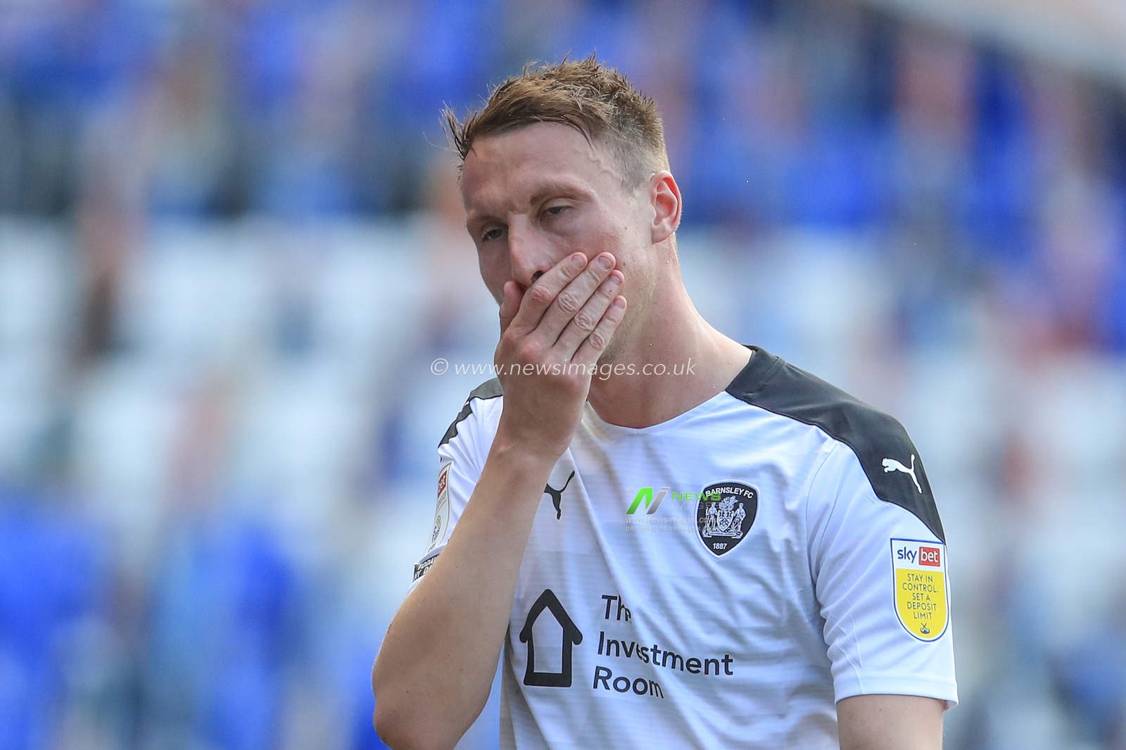 Cauley Woodrow #9 of Barnsley is substituted