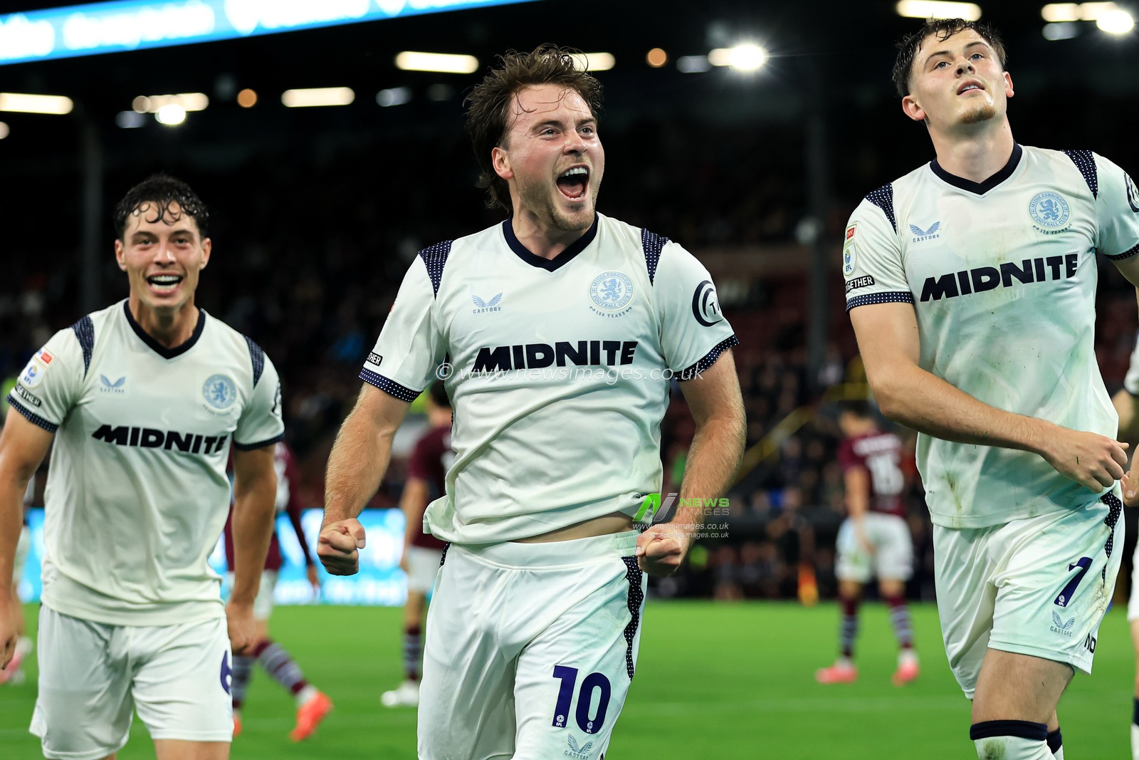 Aidan Morris of Middlesbrough celebrates after scoring to make it 0-1 during the Sky Bet Championship match Burnley vs Middlesbrough at Turf Moor, Burnley, United Kingdom on 02 September 2026

(Photo by Jorge Horsted/News Images)