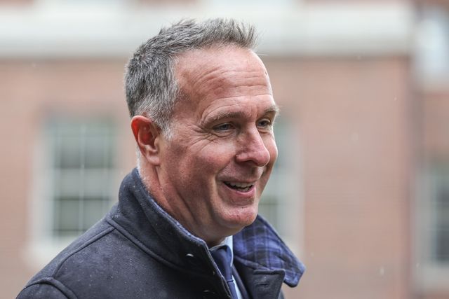 Michael Vaughan OBE during the Funeral of Harold Dennis “Dickie” Bird OBE at St Mary's Church, Barnsley, United Kingdom, 19th October 2025

(Photo by Mark Cosgrove/News Images)