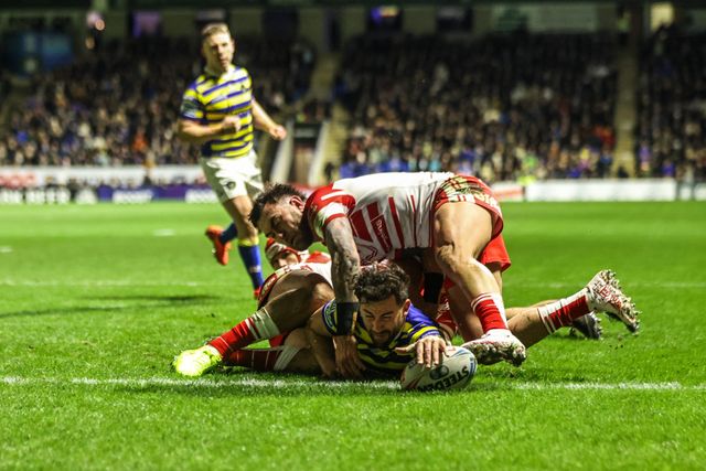 Toby King of Warrington Wolves goes over for a try during the Betfred Super League Round 1 match Warrington Wolves vs St Helens at The Halliwell Jones Stadium, Warrington, United Kingdom on 13 February 2026

(Photo by Alfie Cosgrove/News Images)