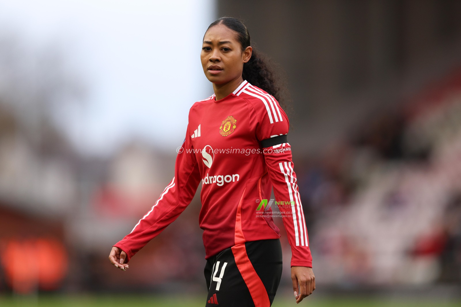 Jayde Riviere of Manchester United during the Barclays Women's Super League match Manchester United Women vs Liverpool Women at Leigh Sports Village, Leigh, United Kingdom, 8th December 2024

(Photo by Alex Roebuck/News Images)