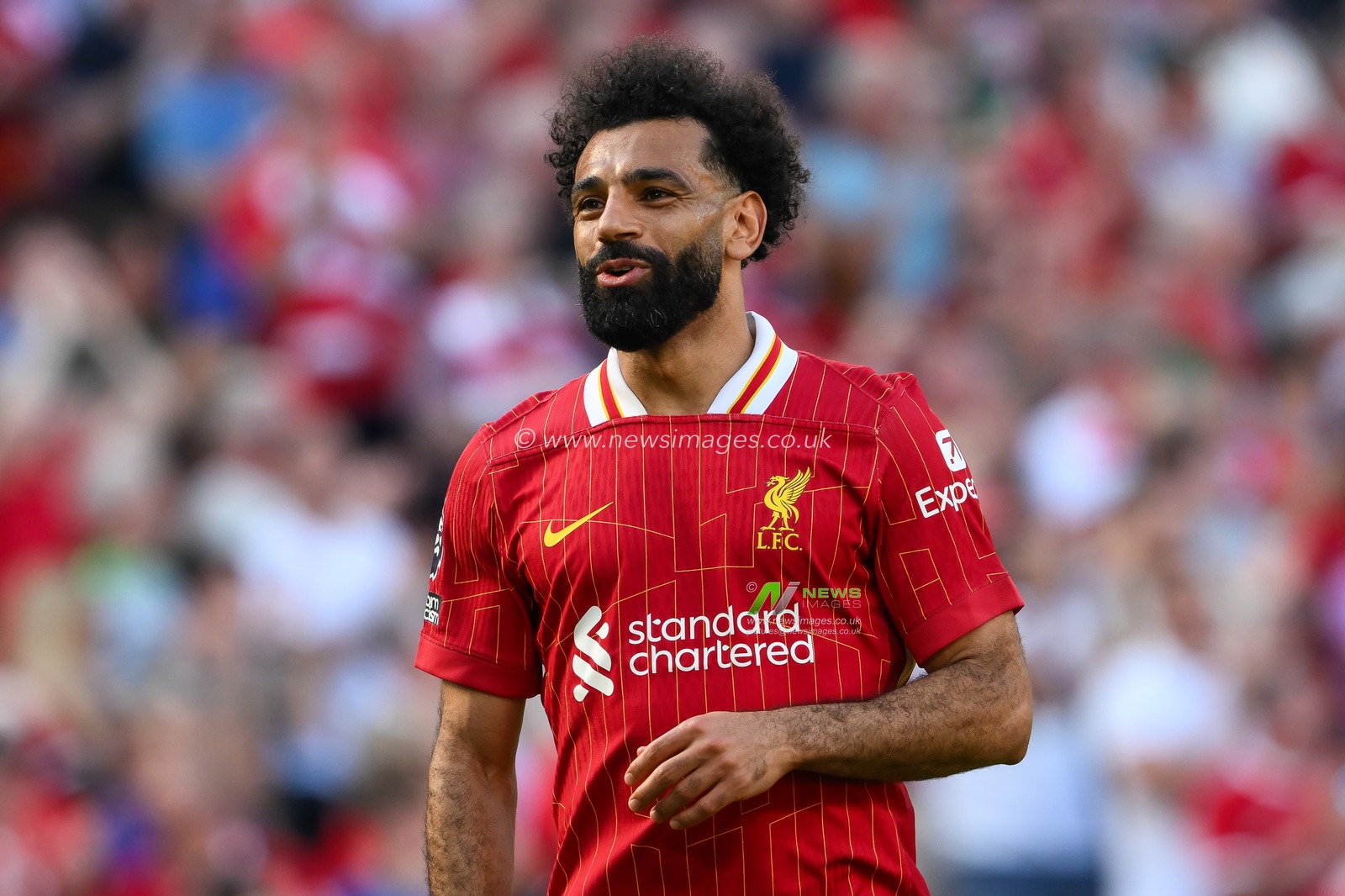 Mohamed Salah of Liverpool during the Premier League match Liverpool vs Wolverhampton Wanderers at Anfield, Liverpool, United Kingdom, 19th May 2024

(Photo by Craig Thomas/News Images)