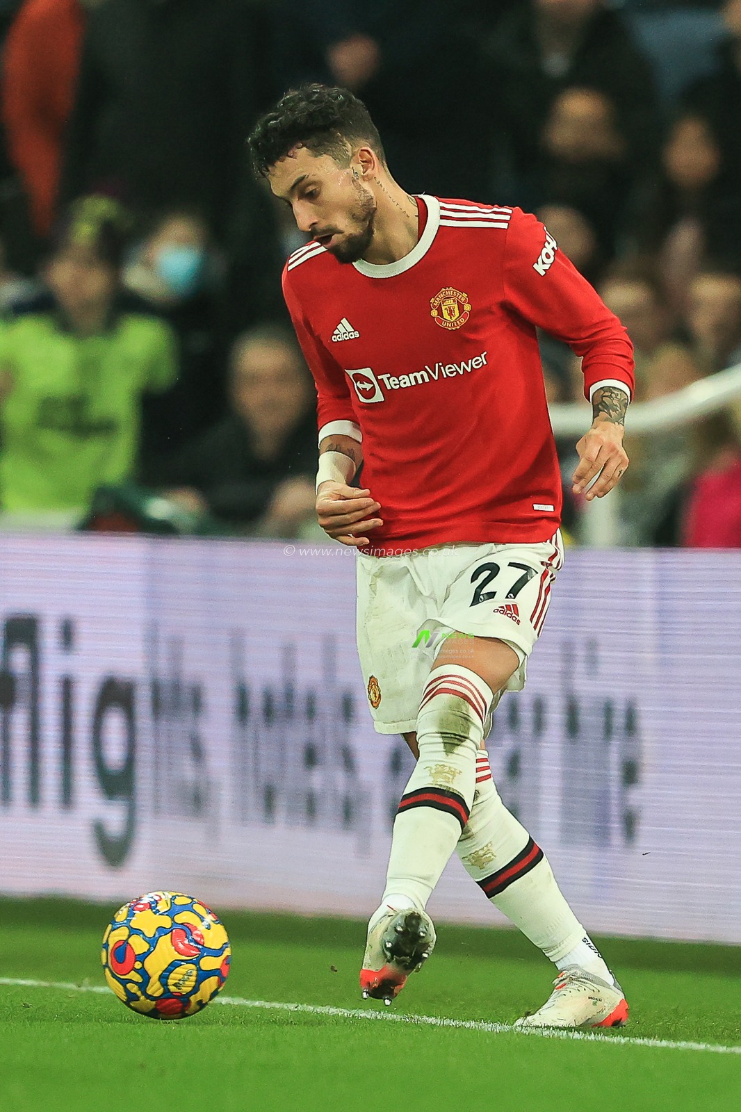 Alex Telles #27 of Manchester United in action during the game
