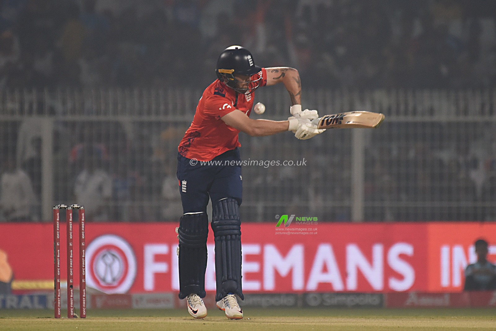 England's Phil Salt plays a shot just before he is caught by India's Sanju Samson during the first T20 cricket match between India and England at Eden Gardens in Kolkata, India, Wednesday, Jan. 22, 2025.Pictures by Debajyoti Chakraborty.(Photo: Debajyoti Chakraborty/News Images)